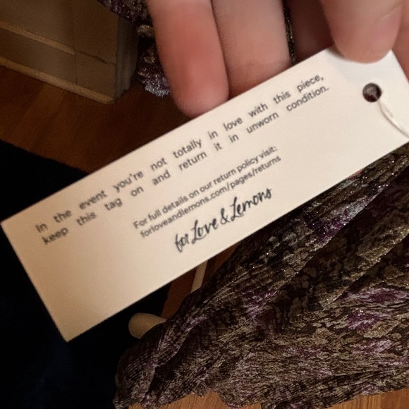 For Love & Lemons Wynne Maxi Dress Size S NWT Cut Out Shimmer Coquette - Picture 10 of 13